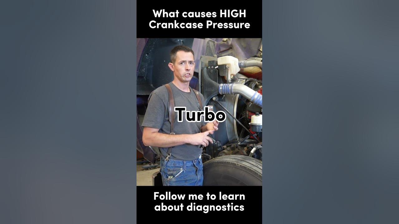 What causes high crankcase pressure - semi truck diagnostics #shorts