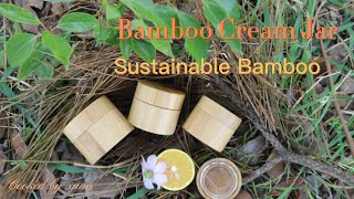 🍃PP or Glass All Bamboo Cream Jar--ThreeBamboo Package🍃