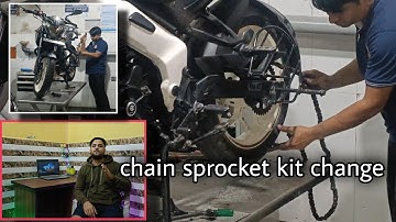 Pulsar NS 200 chain sprocket change | First sprocket change in pulsar NS 200 BS6 and price |🇮🇳