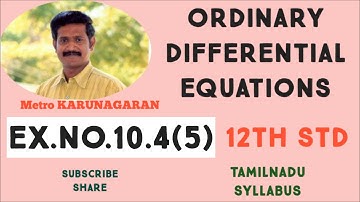 12th Std Maths Ex.10.4(5) Show that y=ax+b/x is a solution of DIFFERENTIAL Equation x^2y