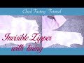Invisible zipper with lining - Tutorial - Cloud Factory
