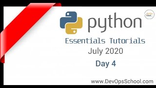 Python Essentials Tutorials July 2020 - Day 4