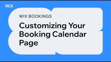 Wix Bookings | Customizing Your Booking Calendar Page