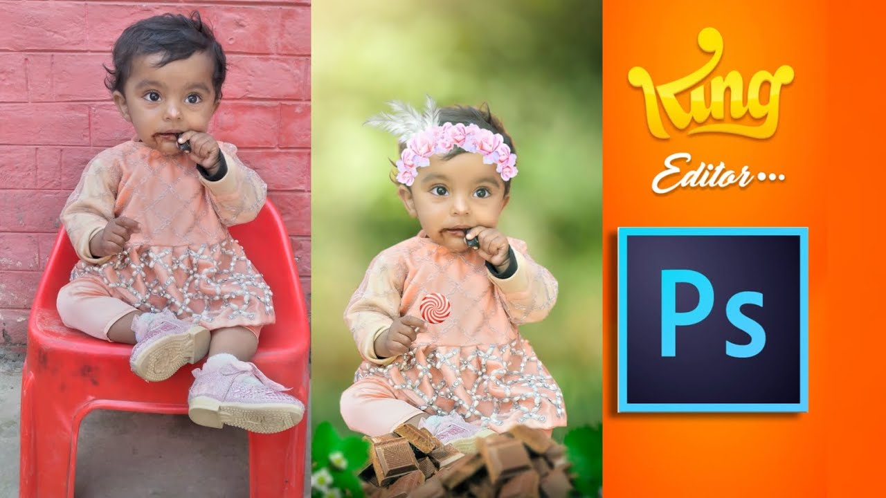 How To Retouching Baby Photo Tutorial For Beginners by KingEditor#24# ...