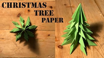 How to make 3D Paper Christmas Tree  | 3D Paper Xmas Tree DIY Tutorial