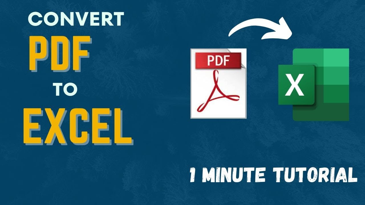 How to PROPERLY convert PDF to Excel - YouTube