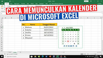 Cara Memunculkan Kalender di Microsoft Excel