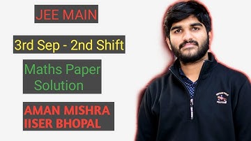 JEE Main 2020 | 3 September ( Shift-2 ) | Maths Paper Solution with PDF- #jeemainsolution