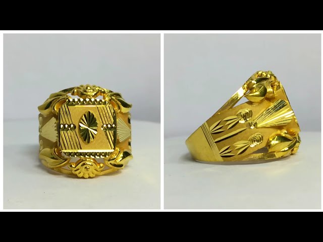 24 carat gold plated gents ring | rajgharana gold forming jewellery