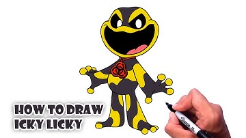 How to Draw Icky Licky | Nightmare Critters from Poppy Playtime 4 - Step by step