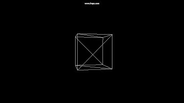 cube wireframe rotating