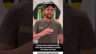 Shahid Afridi Congratulates India on Victory: ICC Men’s T20 World Cup 2026 | Pakistan Observer