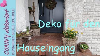 Natürliche Deko vor der Haustür