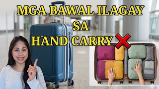 10 MGA BAWAL ILAGAY SA HAND CARRY ✈️ (Maiiwasan Mo ang Delay at Confiscation!)