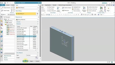 How to Apply Material in NX | Learn to apply material in NX in 1 min