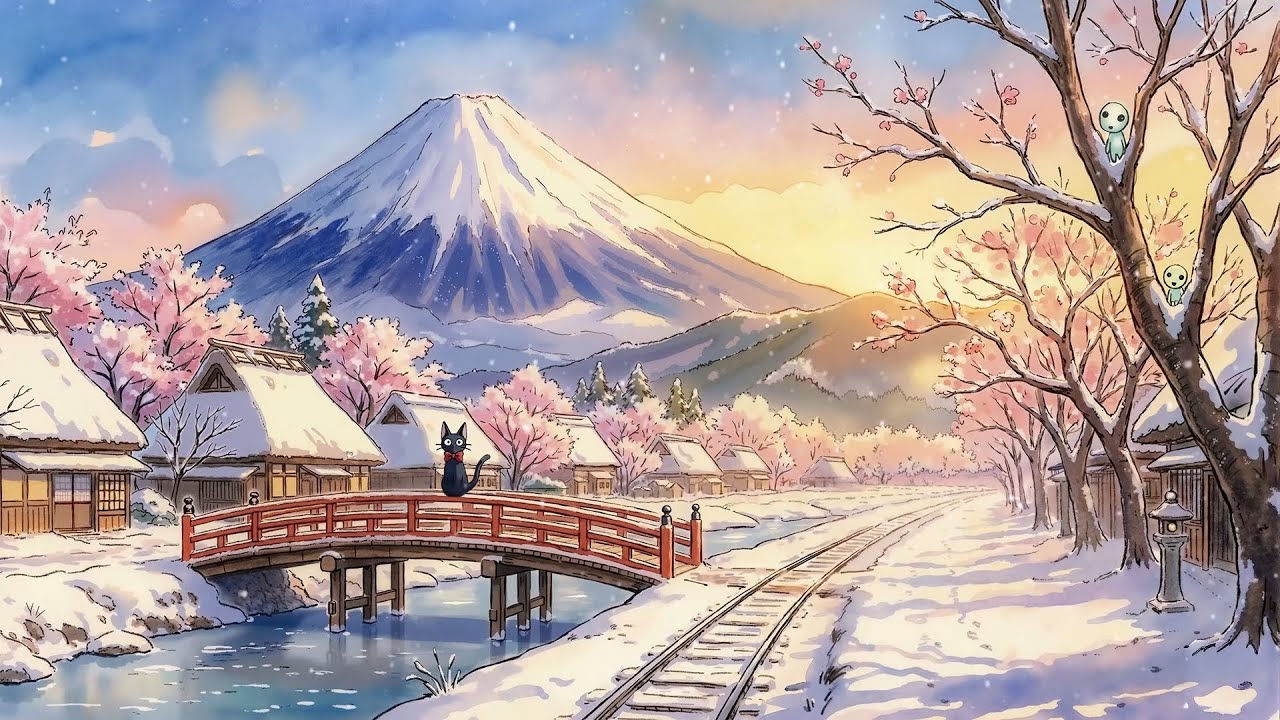 Спокойное снежное утро ❄️ Успокаивающая лоу-фай музыка для снятия стресса