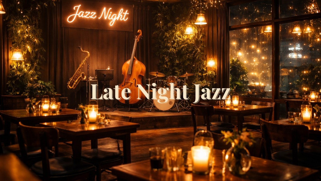 Late Night Jazz Cafe ☕ Relaxing Coffee Shop Music for Focus & Study ...