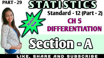 differentiation | stat Differentiation sec A | gseb Stat vikalan | std 12 differentiation