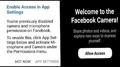Facebook Enable Access in App Settings You