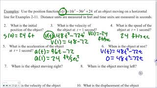 2.4 (Position, Velocity, Acceleration)