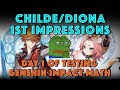 Childe/Tartaglia and Diona First Impressions: Day 1 of Testing | Genshin Impact Math