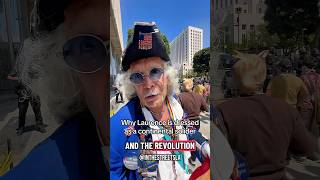 Laurence spoke on revolution in America, the right to protest, and LAPD shutting down demonstrations