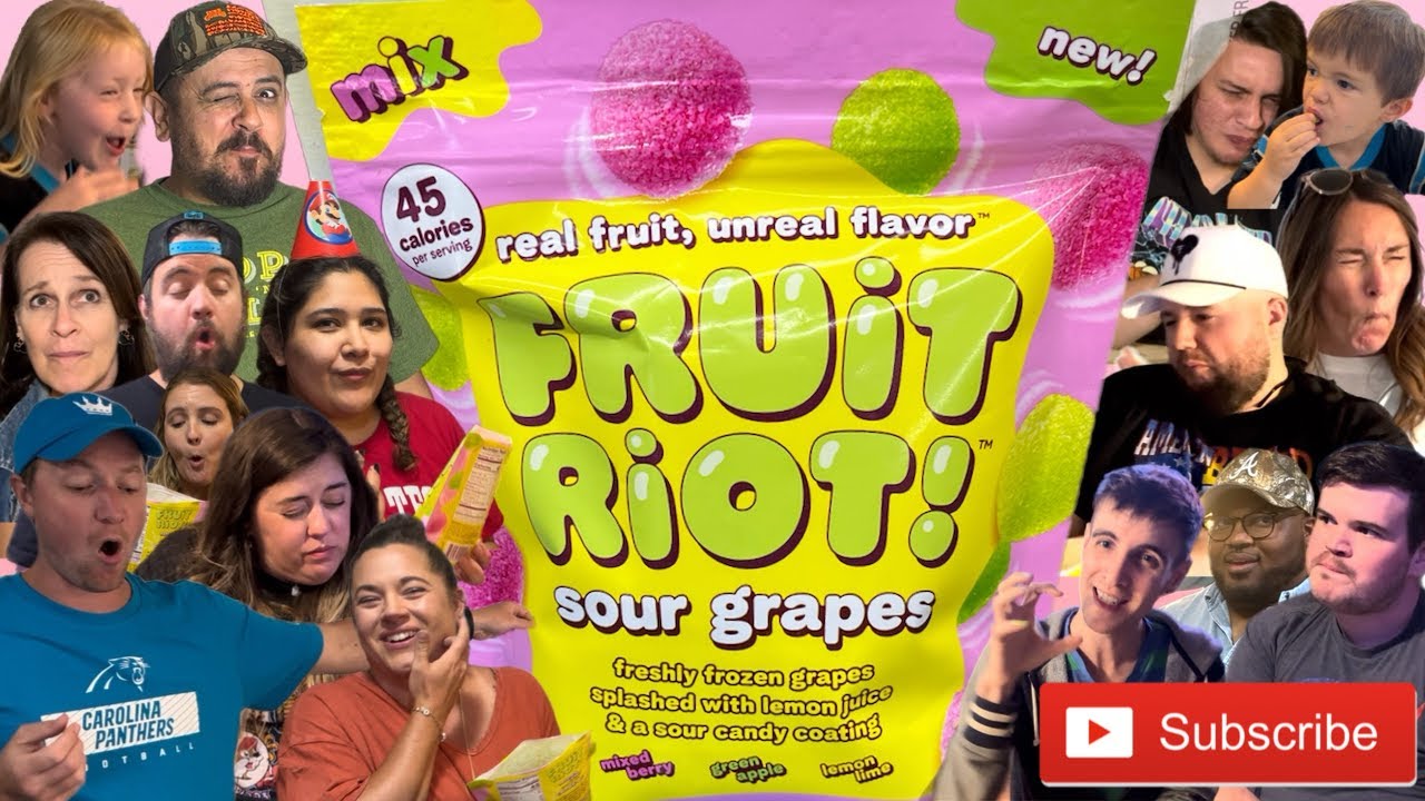 NEW! FRUIT RIOT - Sour Grapes - Mix - Mixed Berry - Green Apple - Lemon Lime