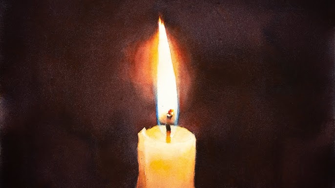 Chalk Pastel Candle Artwork - THAT ART TEACHER