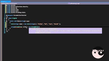 C# Tutorial 014 - StreamWriter