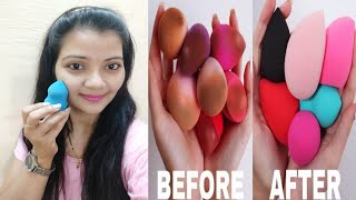 Beauty blender कैसे साफ़ करें//how to clean beauty blender (sponge) at home in 5mint