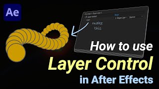 How to use Layer Control in After Effects // After Effects Tutorial