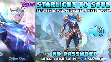 Gusion Starlight To Soul Skin Script | No Password | Mobile Legends