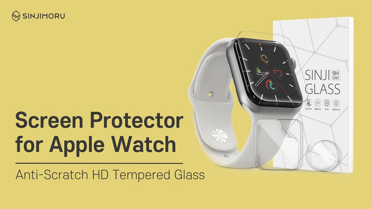 Sinjimoru 3 Pack Screen Protector for Apple Watch Compatible with Apple Watch Series 6/5/4/SE