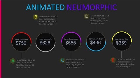 Beautiful Neumorphic Circle Design | Animated slide