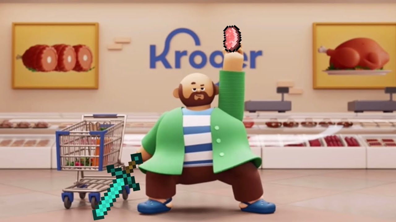 Kroger ad but it’s minecraft