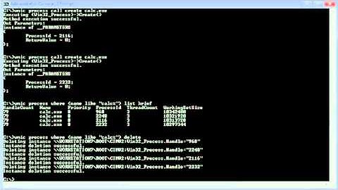 WMIC to Manage Processes
