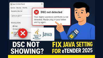 Java Settings for Digital Signature | Fix DSC Not Showing in eProcurement & e-Tendering (2025