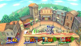 SSB4 Ryu & Cloud VS The Heavy & Eric Cartman