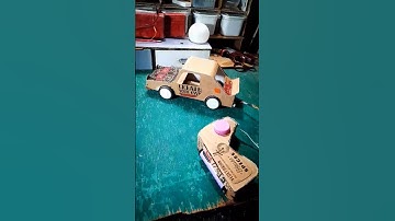how to make rc car with cardboard and dc motor #rccar #diy #remotecontrolcar #craftidea