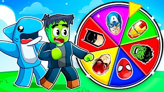 Spin the WHEEL & Become OVERPOWERED Superheros in ROBLOX!!