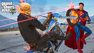 GTA 5 - Ghost Rider VS Superman | Hellfire and Heat Vision Clashed