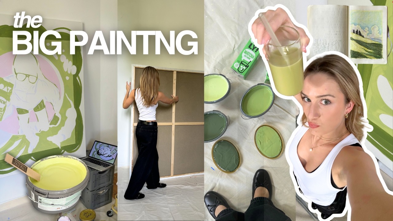 Großes KUNSTWERK unter Zeitdruck 🥹💫 // Vollzeitkünstlerin (23)