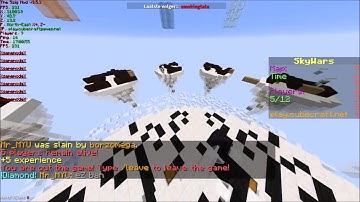 #243 CubeCraft Hacker Solo Skywars 1.8 borzomega [Fly hacks] BANNED
