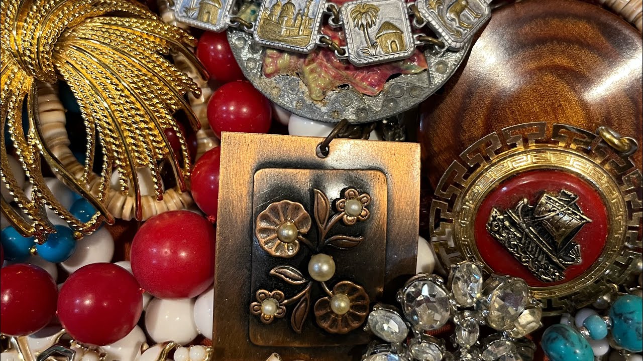 Vintage Jewelry Bag Unbagging Vintage Jewelry Haul YouTube