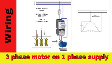 Three phase motor run on single phase power supply using capacitor.