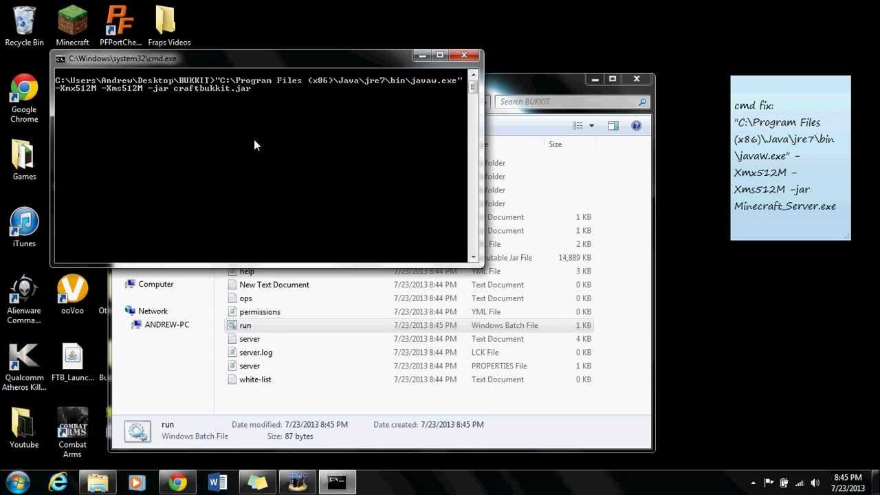 How To Make A Minecraft Bukkit Server Batch File Fix Youtube