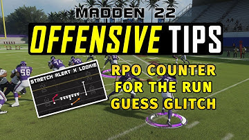 Madden 22 Offensive Tips - RPO Counter For The Run Guess Glitch