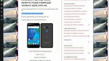 SYMPHONY G20 FRP LOCK REMOVE FLASH FIRMWARE WITHOUT RISK 100% OK
