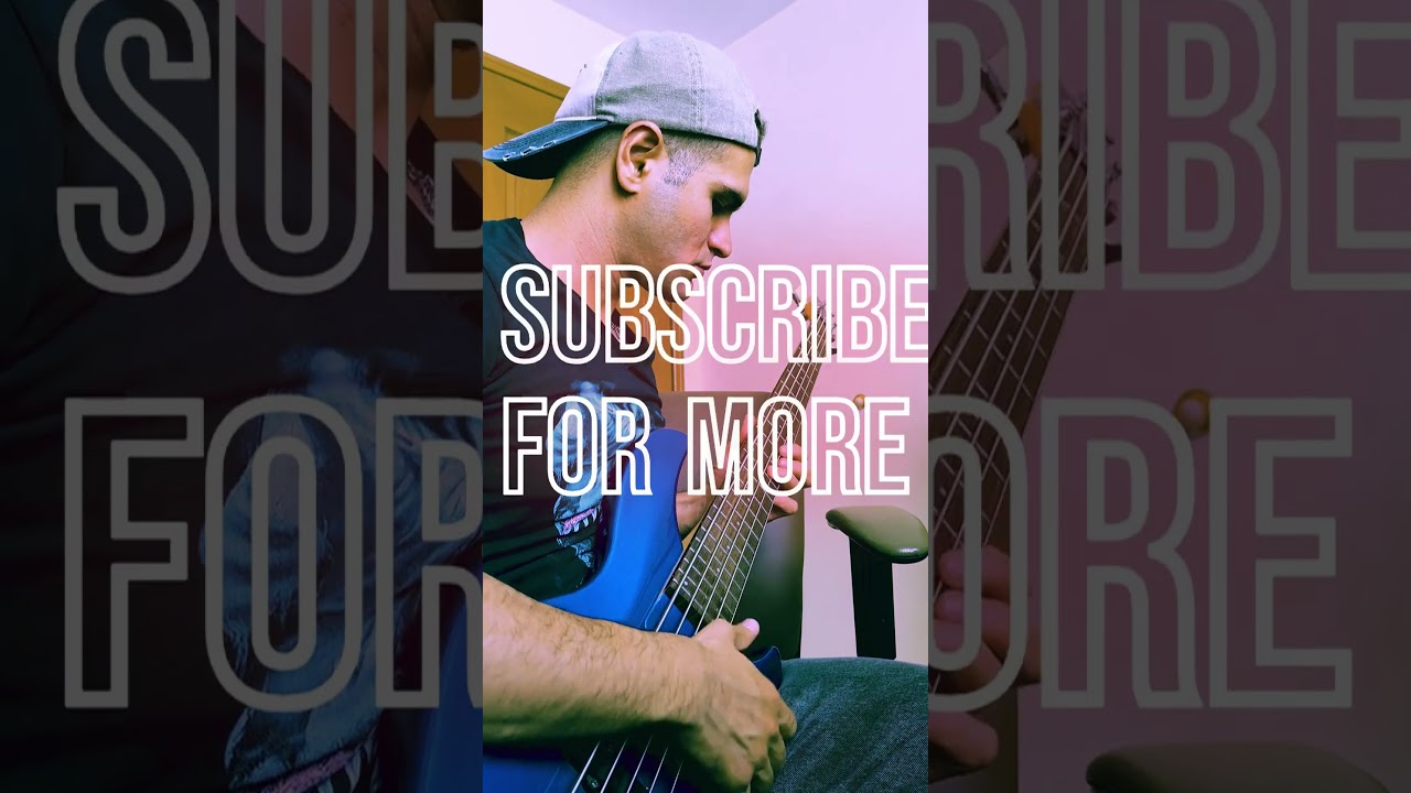 🔥 Slapping Bass Rock Groove 💥 | Distortion + Reverb Madness 🎸#shorts