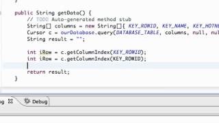 Android Application Development   120   Reading SQLite Database with Cursor